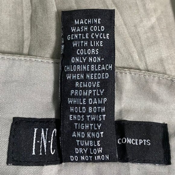 INC International Concepts Tan/White Floral Print Sequined A-Line Skirt Size 16 - Picture 9 of 9